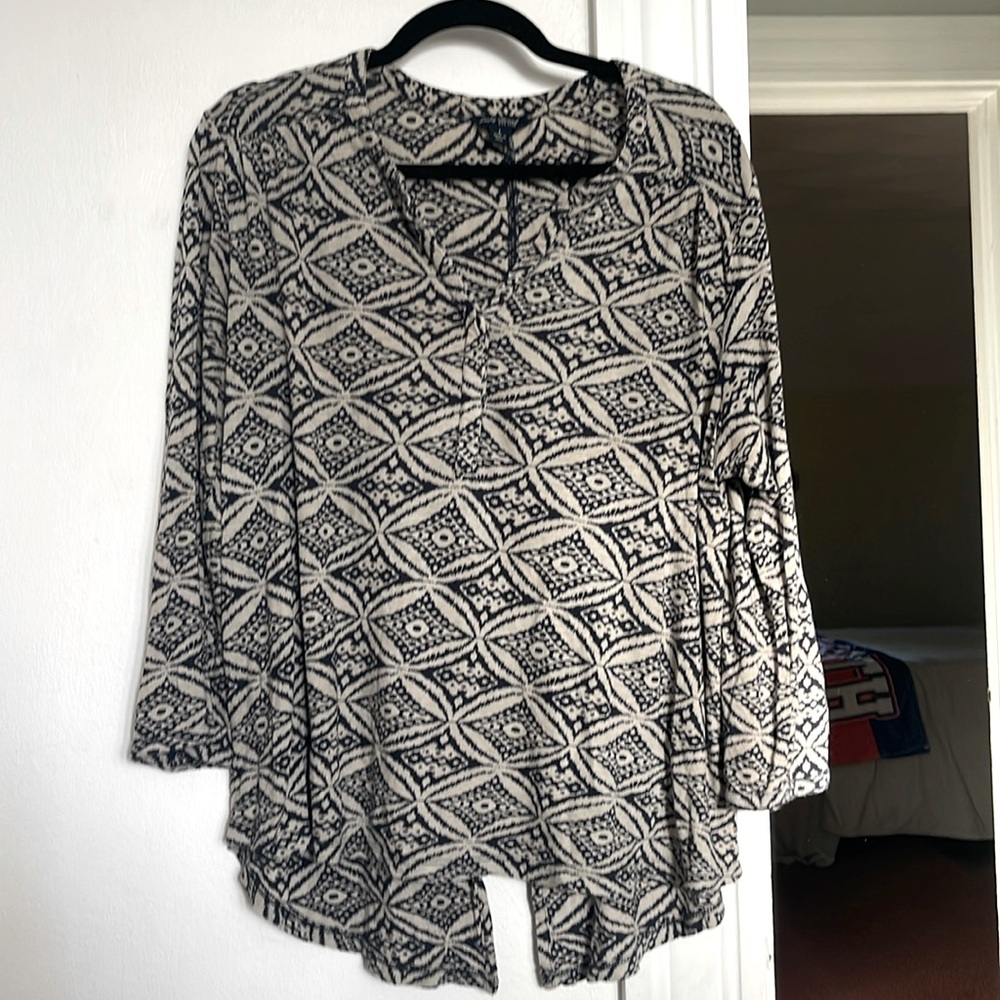 Lucky Brand Drapey Blouse Shirt
